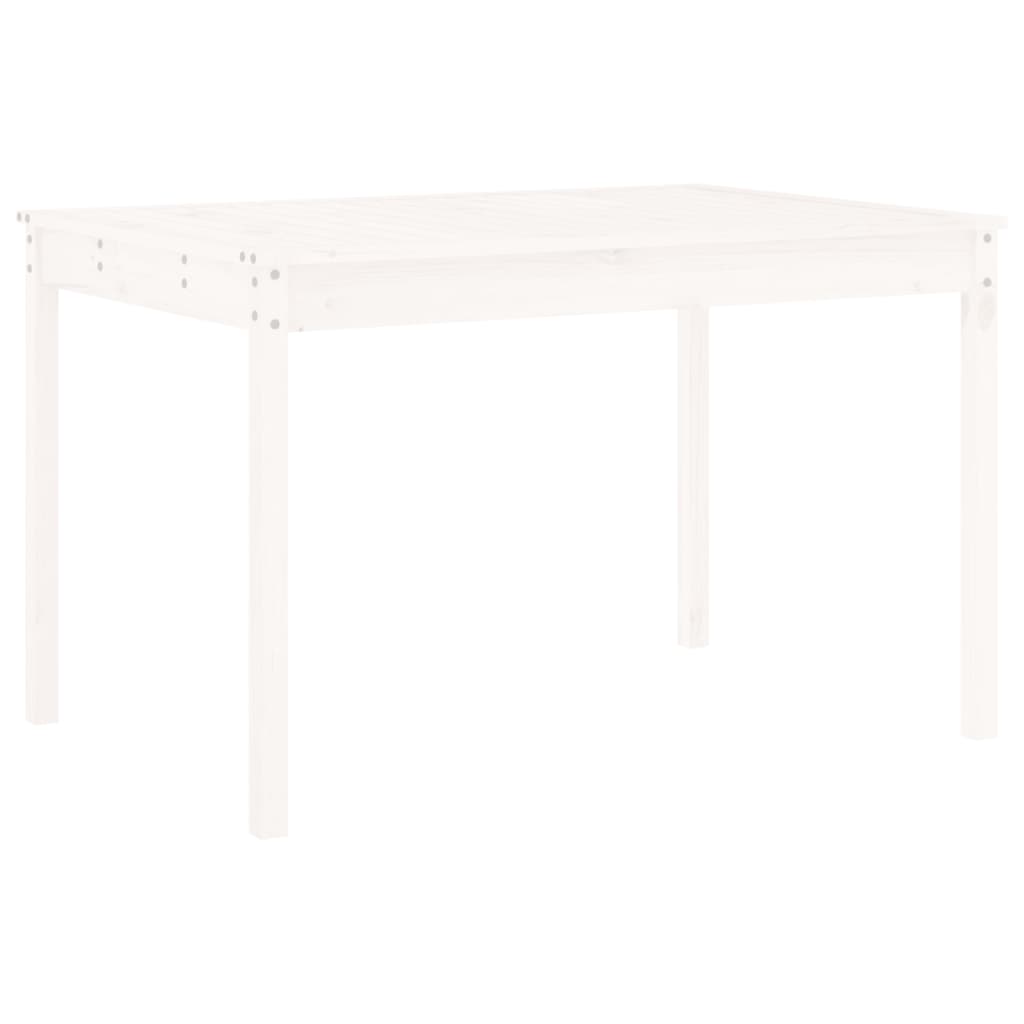 5-tlg. Garten-Essgruppe Weiss Massivholz Kiefer